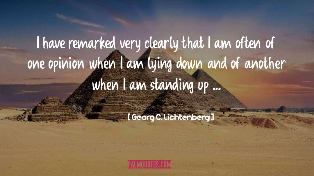 Lying Down quotes by Georg C. Lichtenberg
