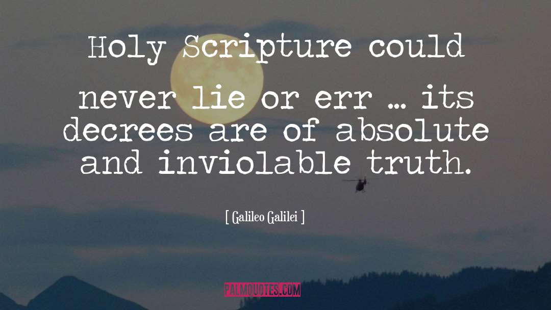 Lying From The Bible quotes by Galileo Galilei