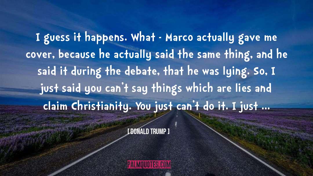 Lying From The Bible quotes by Donald Trump