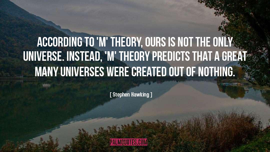 M Theory quotes by Stephen Hawking