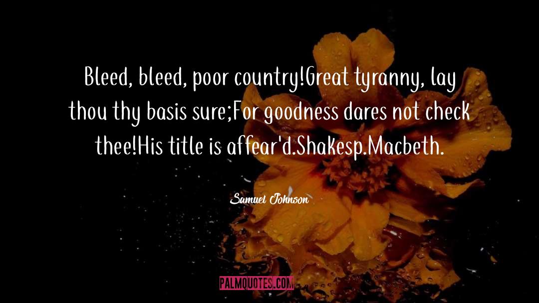 Macbeth quotes by Samuel Johnson