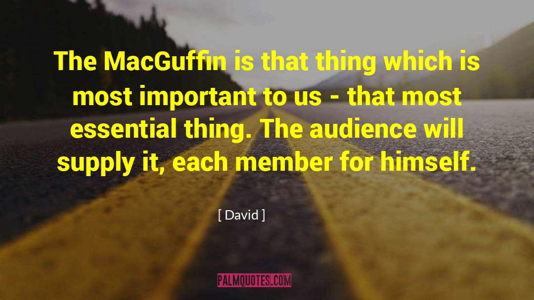 Macguffin quotes by David