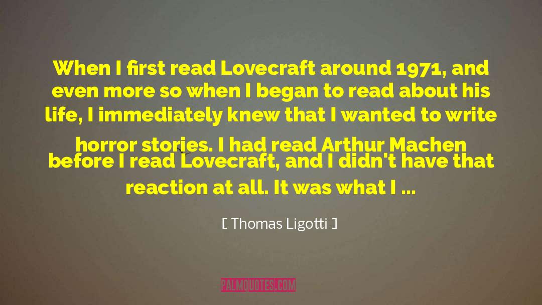 Machen quotes by Thomas Ligotti