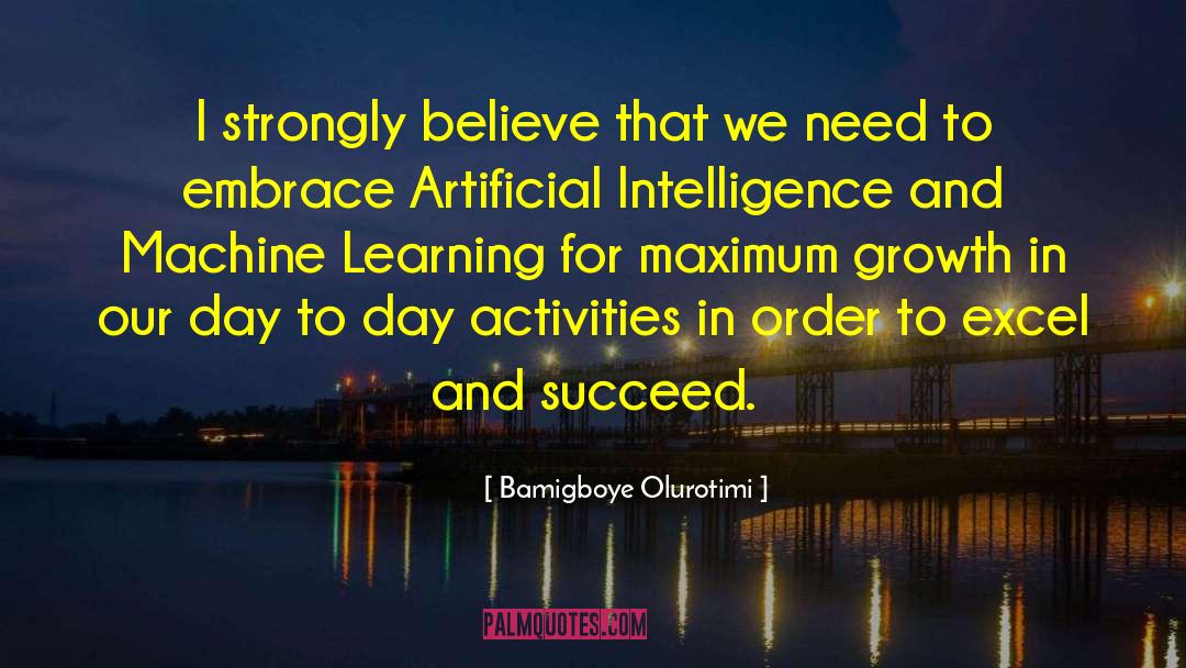 Machine Leaning quotes by Bamigboye Olurotimi