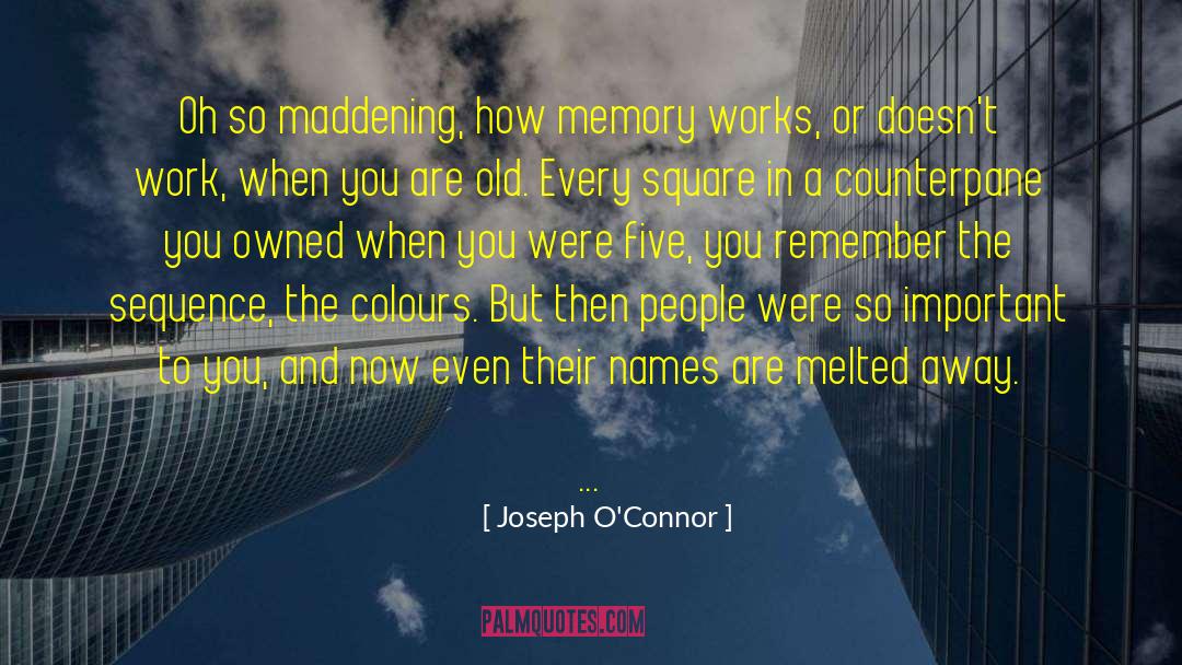 Maddening quotes by Joseph O'Connor