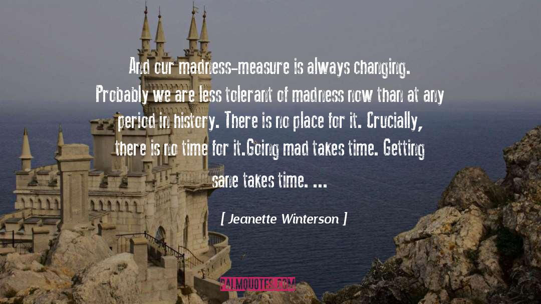 Madness Insanity quotes by Jeanette Winterson