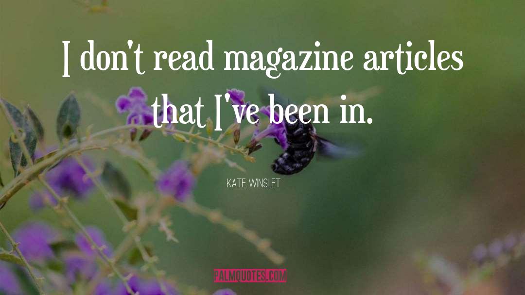 Magazine Titles In quotes by Kate Winslet