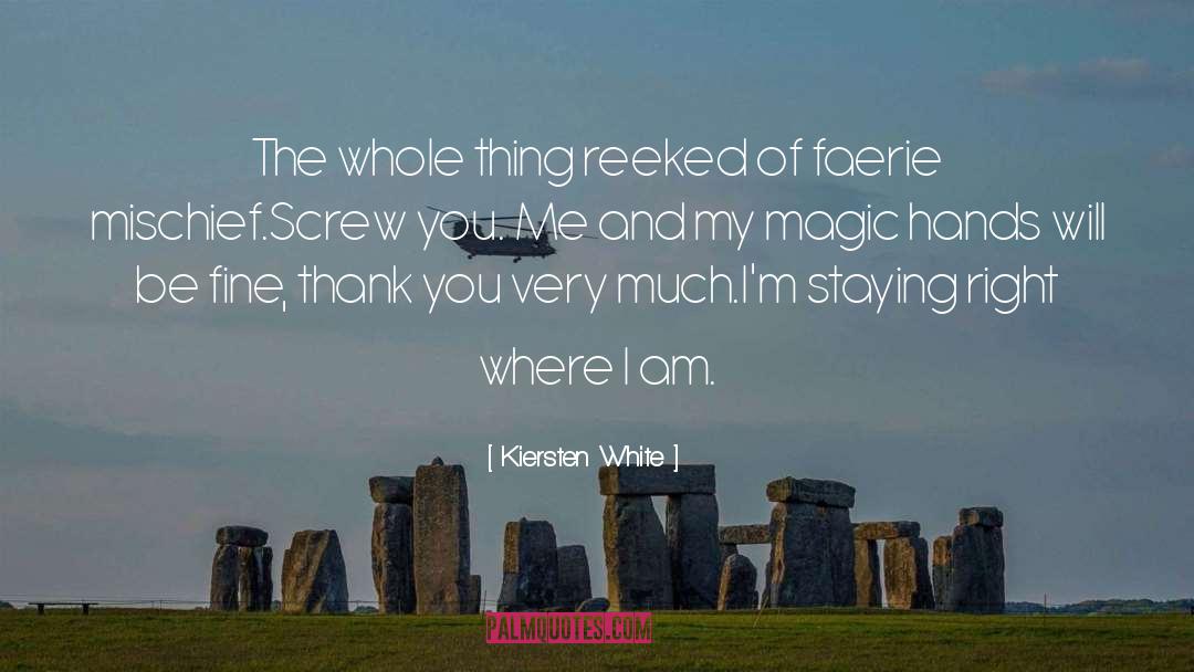 Magic Hands quotes by Kiersten White