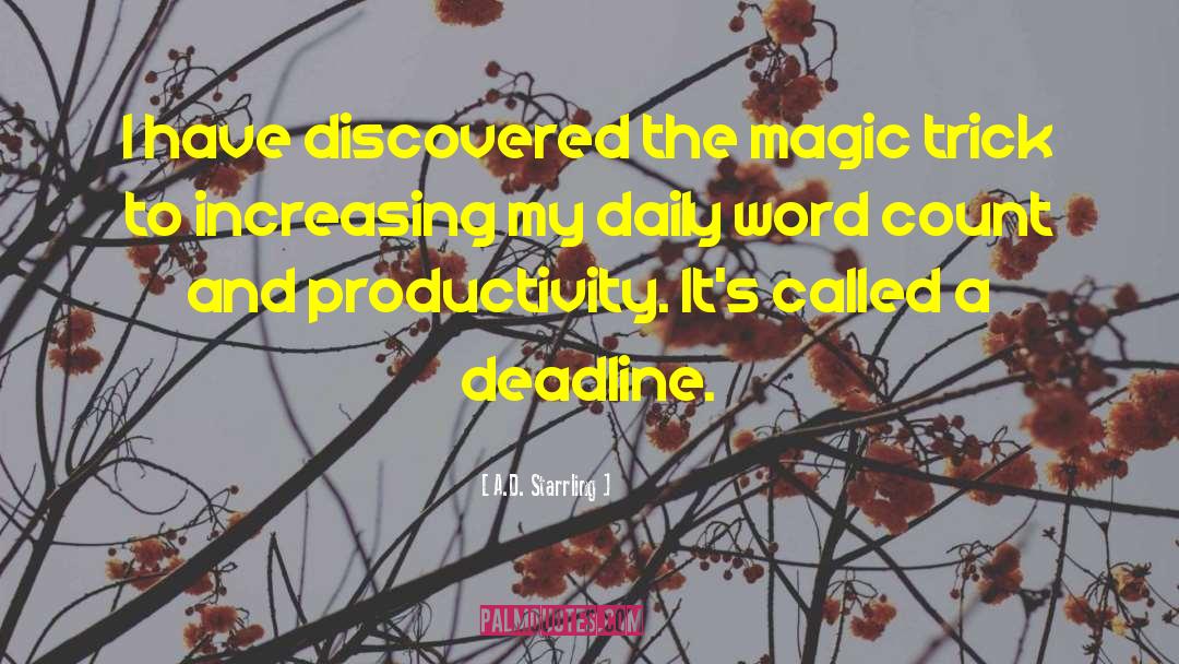 Magic Trick quotes by A.D. Starrling