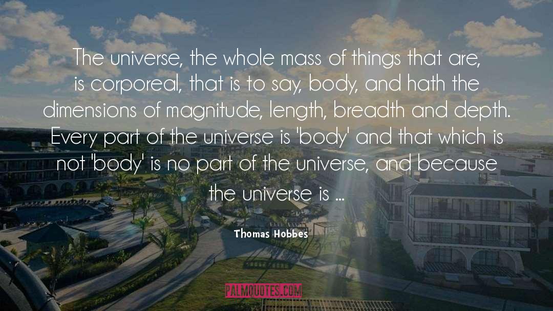 Magnitude quotes by Thomas Hobbes