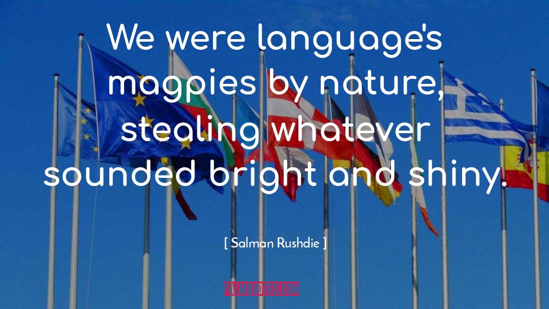 Magpies quotes by Salman Rushdie