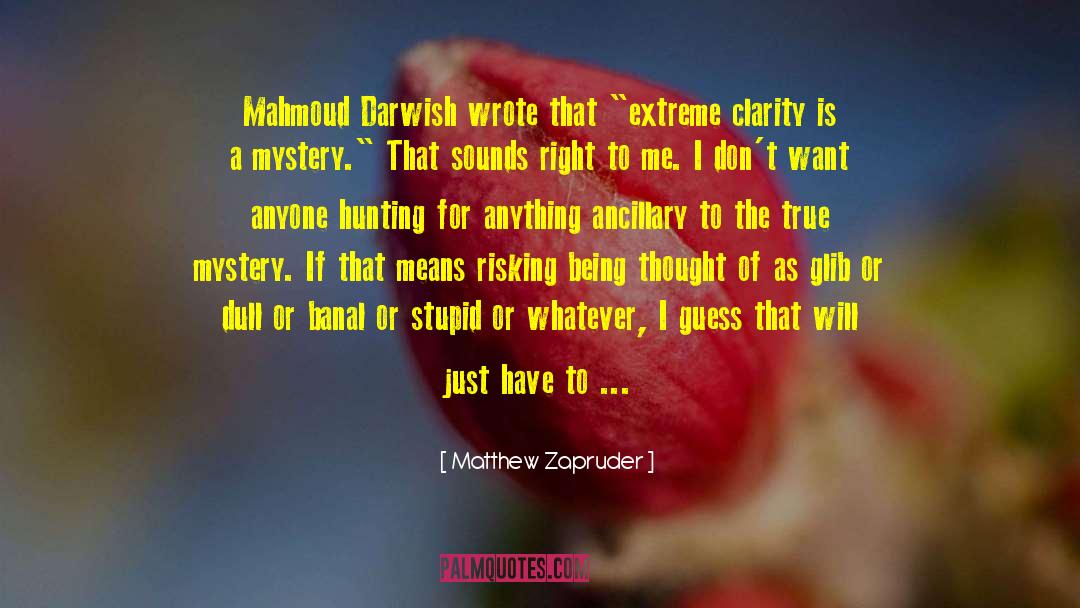 Mahmoud Darwish quotes by Matthew Zapruder