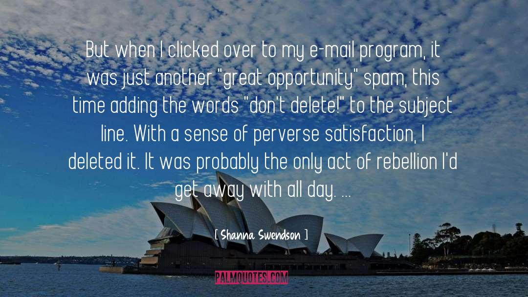 Mail quotes by Shanna Swendson