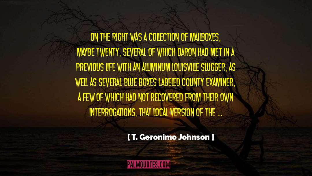 Mailboxes quotes by T. Geronimo Johnson