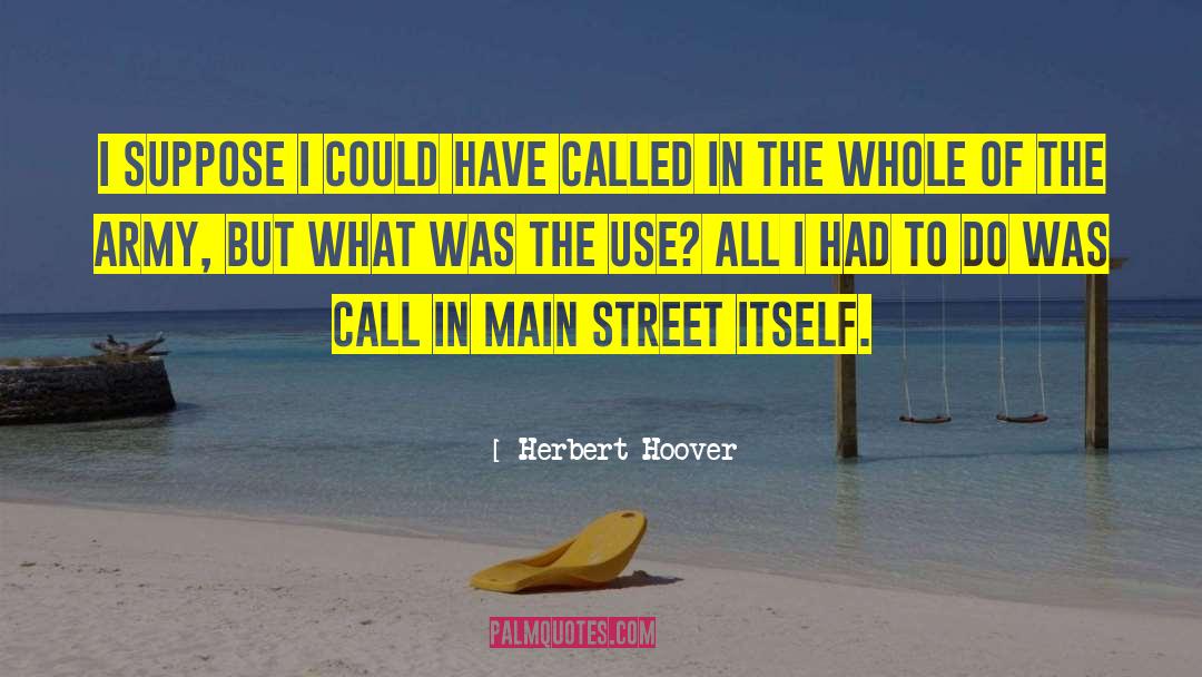 Main Street quotes by Herbert Hoover