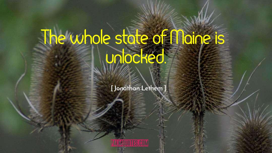 Maine Woods quotes by Jonathan Lethem