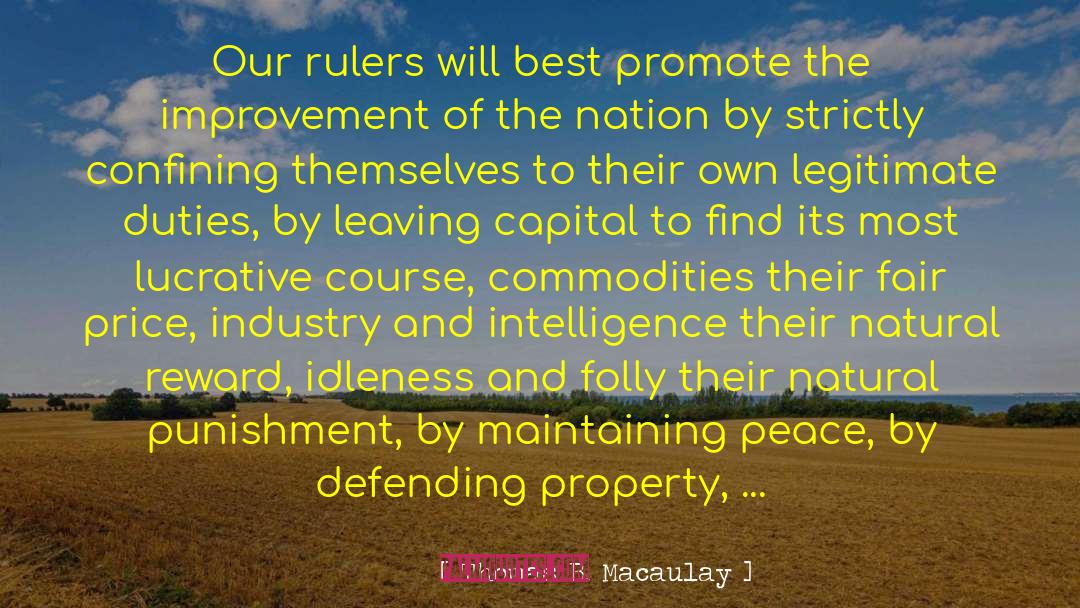 Maintaining Peace quotes by Thomas B. Macaulay