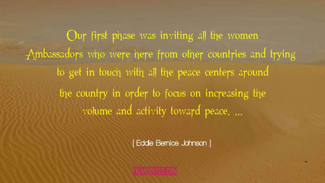 Maintaining Peace quotes by Eddie Bernice Johnson