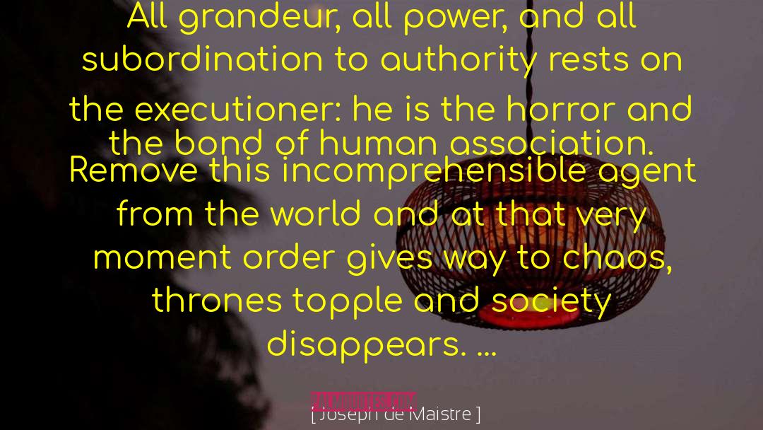 Maistre quotes by Joseph De Maistre