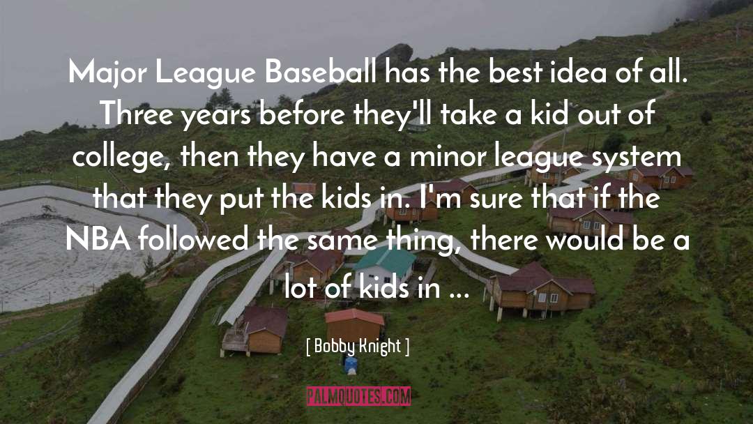 Major League Baseball quotes by Bobby Knight