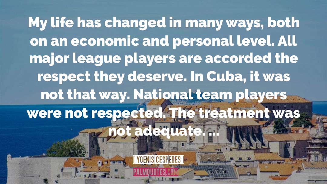 Major League quotes by Yoenis Cespedes