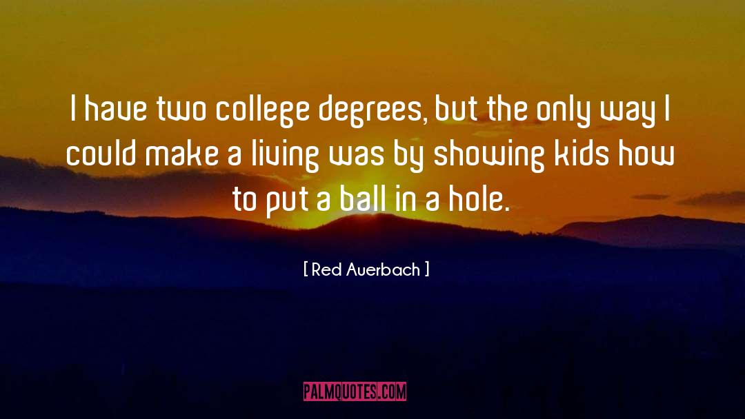 Make A Living quotes by Red Auerbach