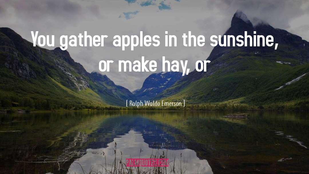 Make Hay quotes by Ralph Waldo Emerson