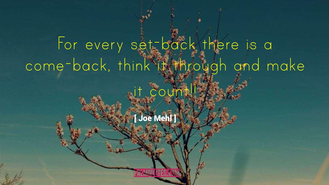 Make It Count quotes by Joe Mehl