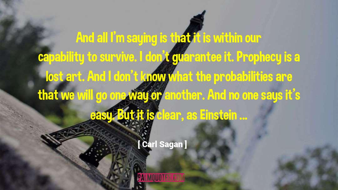 Make It Go Away quotes by Carl Sagan