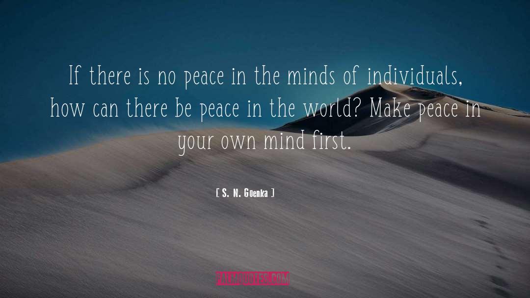 Make Peace quotes by S. N. Goenka