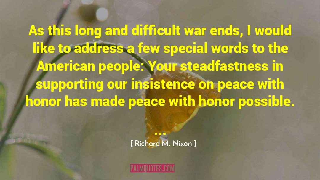 Make Peace With People quotes by Richard M. Nixon
