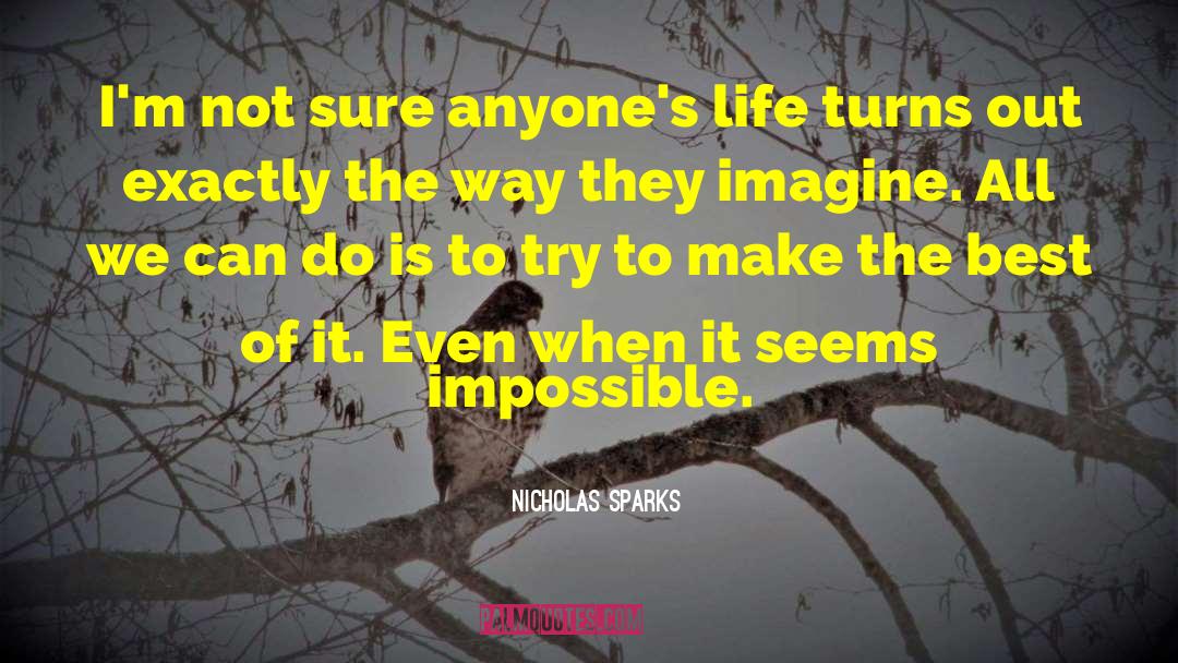 Make The Best Of It quotes by Nicholas Sparks