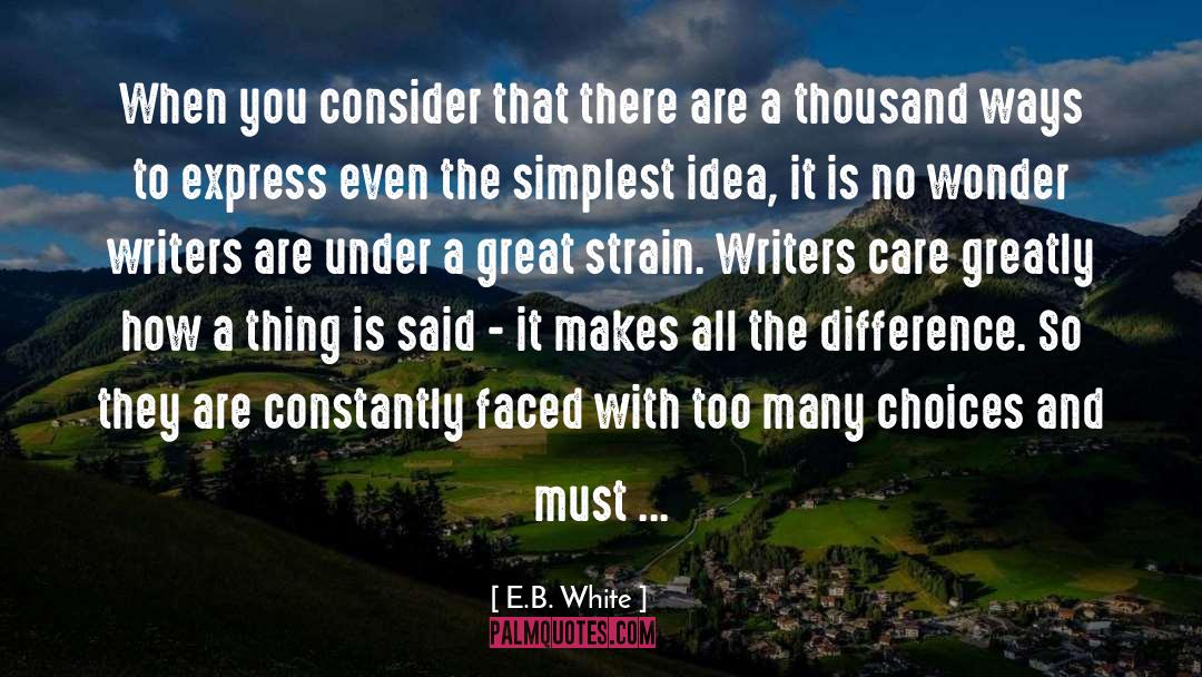 Makes All The Difference quotes by E.B. White