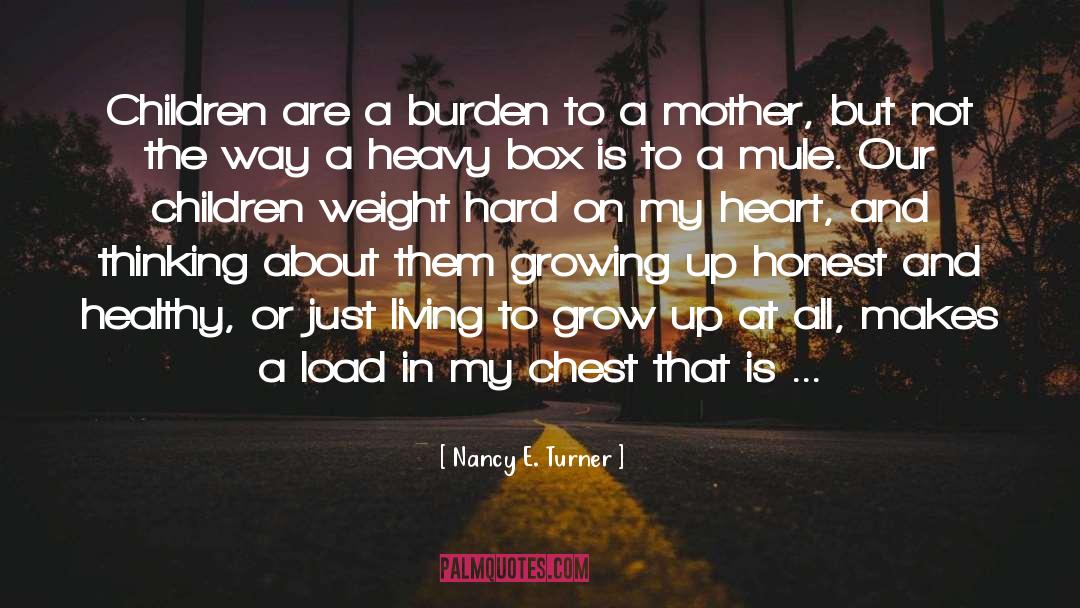 Makes My Heart Melt quotes by Nancy E. Turner