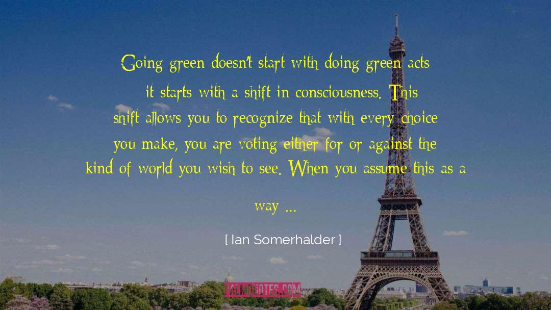 Making A Conscious Decision quotes by Ian Somerhalder