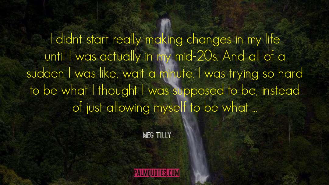 Making Changes quotes by Meg Tilly