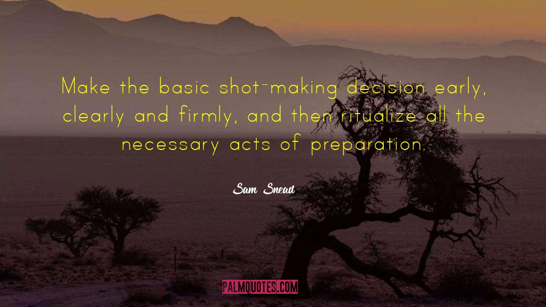 Making Decision quotes by Sam Snead