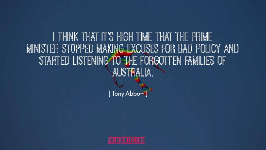 Making Excuses quotes by Tony Abbott