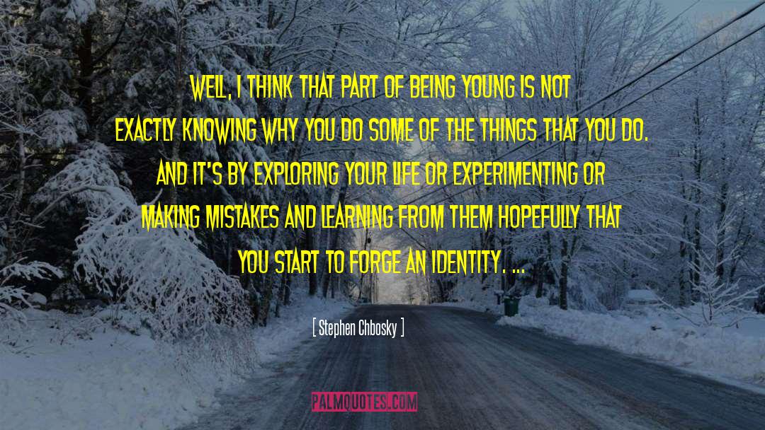 Making Mistakes And Learning From Them quotes by Stephen Chbosky