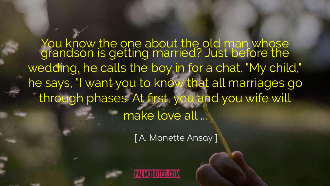 Making Time For Your Wife quotes by A. Manette Ansay