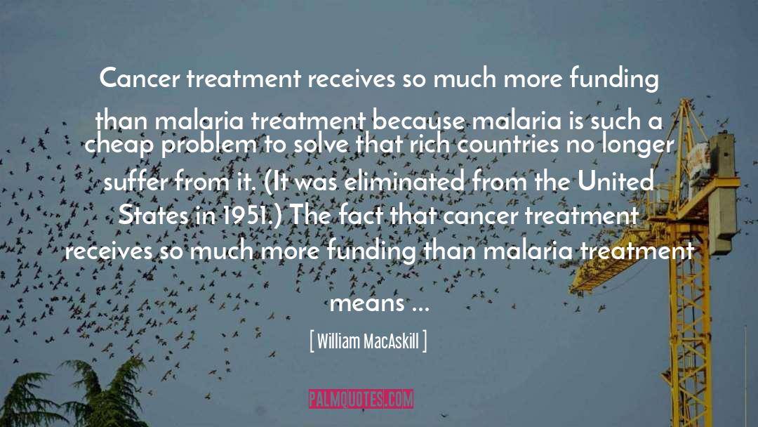 Malaria Eradication quotes by William MacAskill