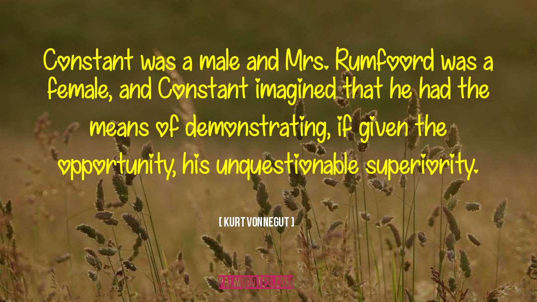 Male Domination quotes by Kurt Vonnegut