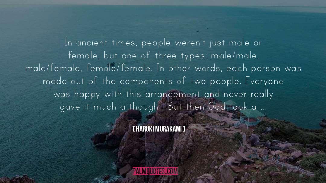 Male Female quotes by Haruki Murakami