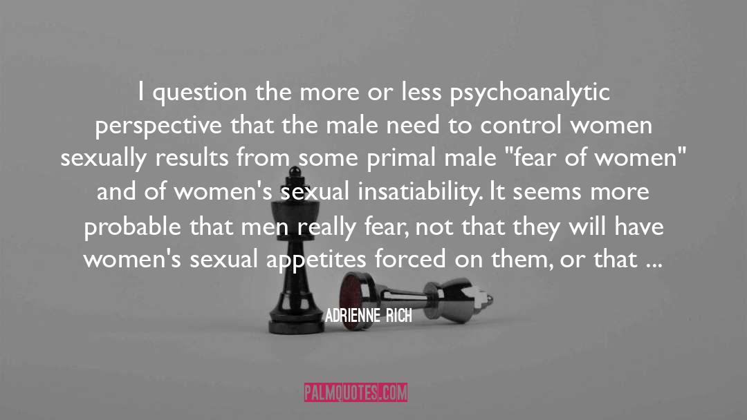 Male Perfection quotes by Adrienne Rich