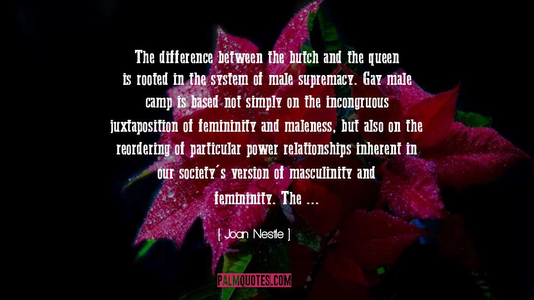 Male Supremacy quotes by Joan Nestle