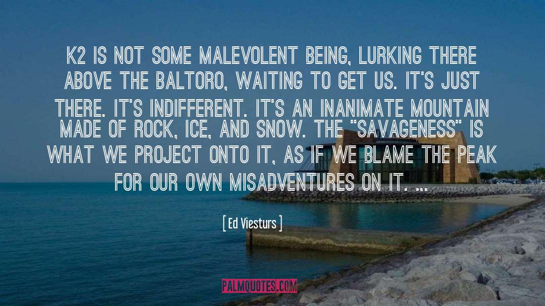 Malevolent quotes by Ed Viesturs
