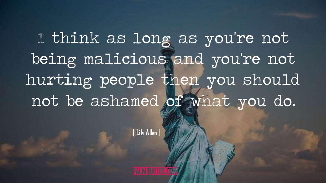 Malicious quotes by Lily Allen