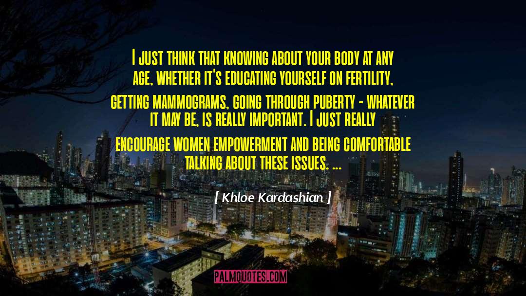 Mammograms quotes by Khloe Kardashian