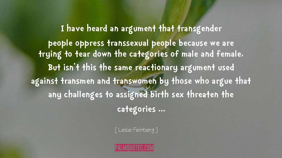 Man And Woman quotes by Leslie Feinberg