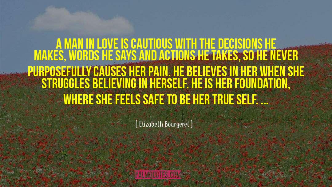 Man Loves Woman quotes by Elizabeth Bourgeret